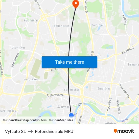 Vytauto St. to Rotondine sale MRU map