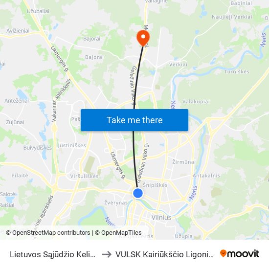 Lietuvos Sąjūdžio Kelias to VULSK Kairiūkščio Ligoninė map