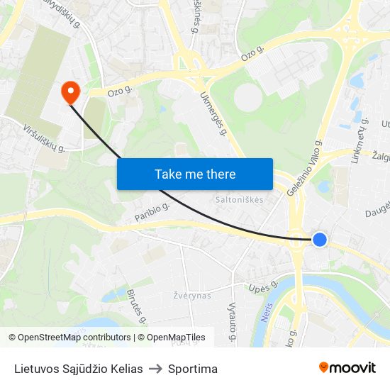 Lietuvos Sąjūdžio Kelias to Sportima map