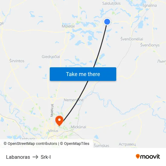 Labanoras to Srk-I map