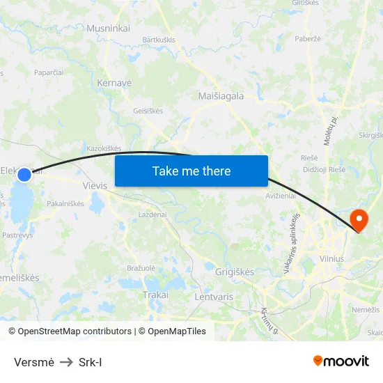 Versmė to Srk-I map
