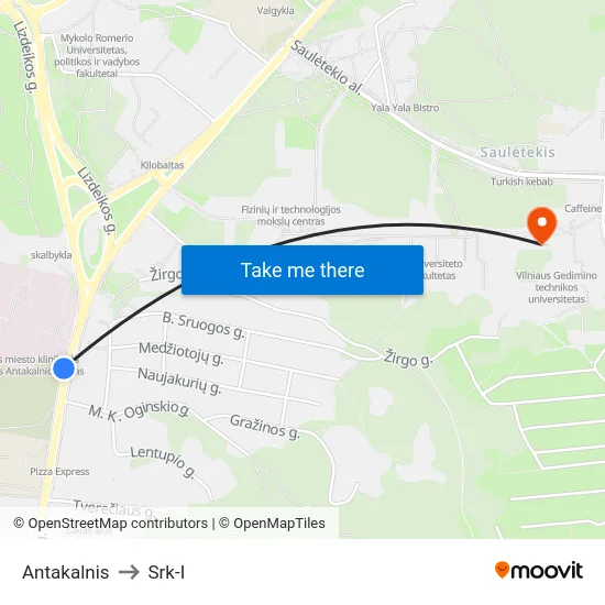 Antakalnis to Srk-I map