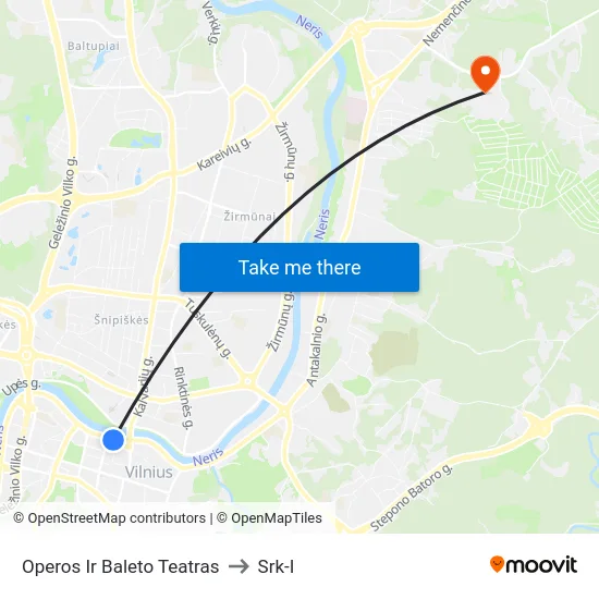 Operos Ir Baleto Teatras to Srk-I map