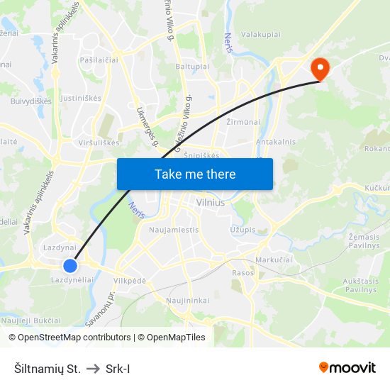 Šiltnamių St. to Srk-I map