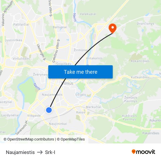 Naujamiestis to Srk-I map