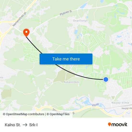 Kalno St. to Srk-I map