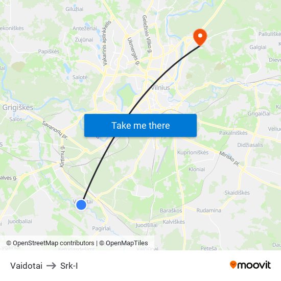 Vaidotai to Srk-I map