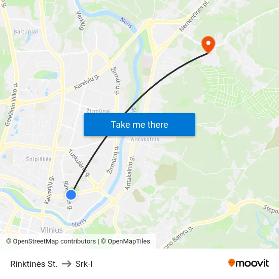 Rinktinės St. to Srk-I map