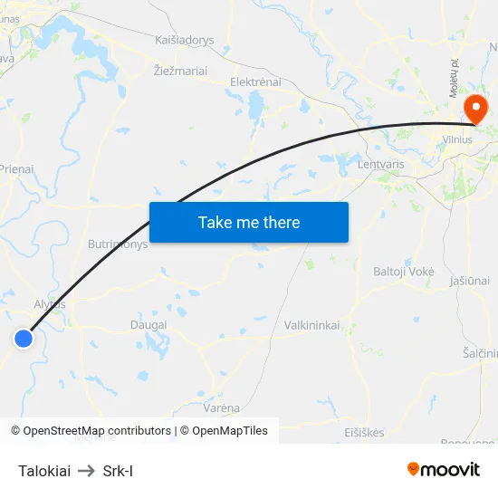 Talokiai to Srk-I map