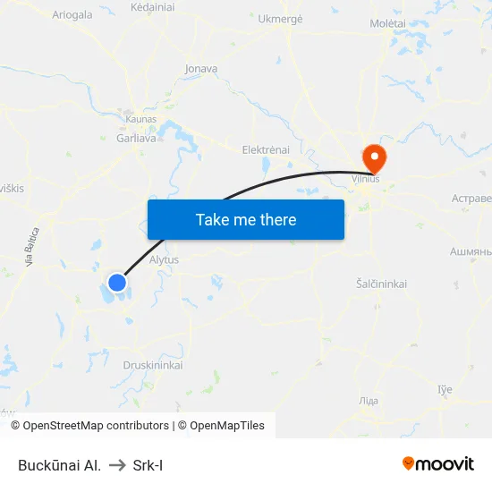 Buckūnai Al. to Srk-I map