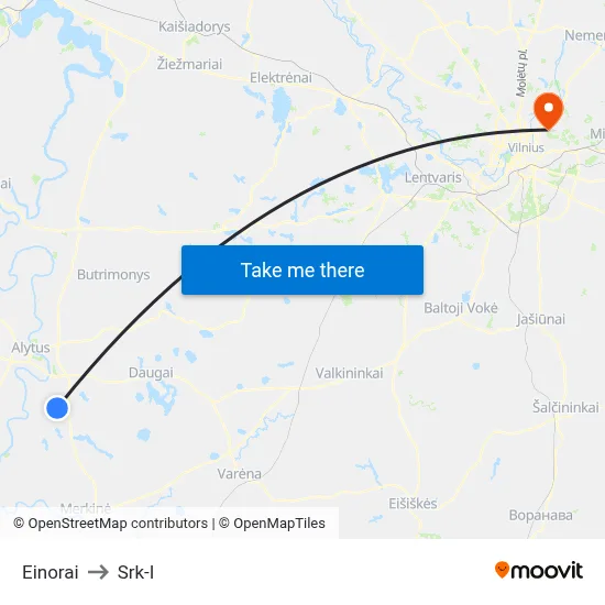 Einorai to Srk-I map