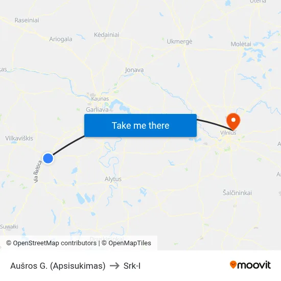 Aušros G. (Apsisukimas) to Srk-I map