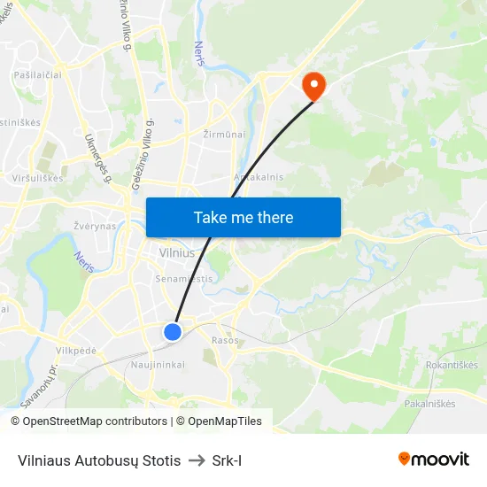 Vilniaus Autobusų Stotis to Srk-I map