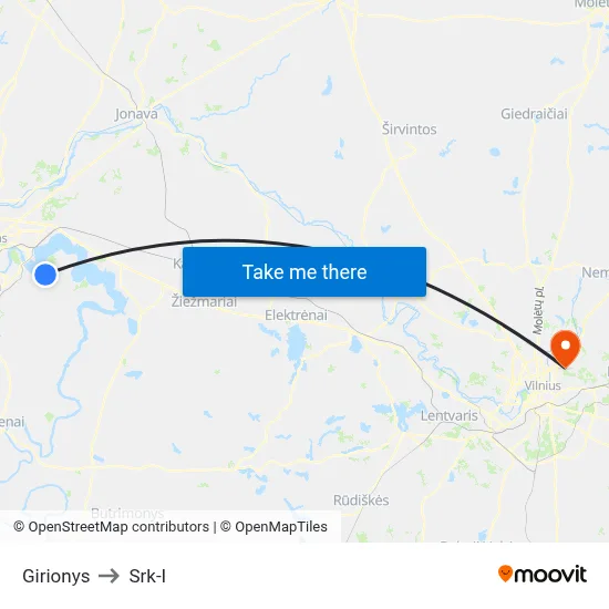 Girionys to Srk-I map