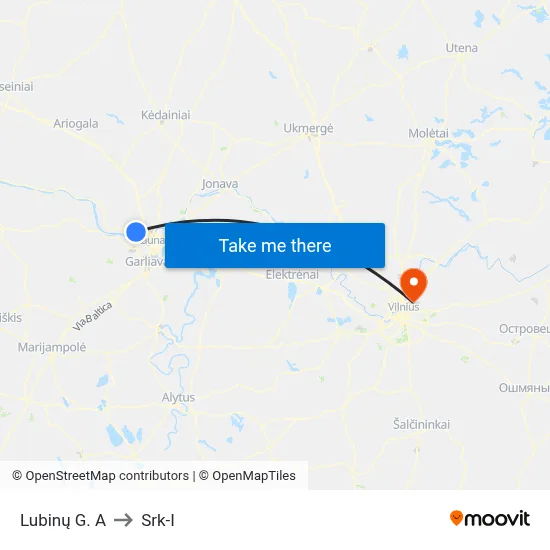 Lubinų G. A to Srk-I map