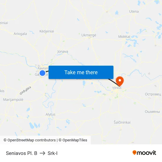 Seniavos Pl. B to Srk-I map