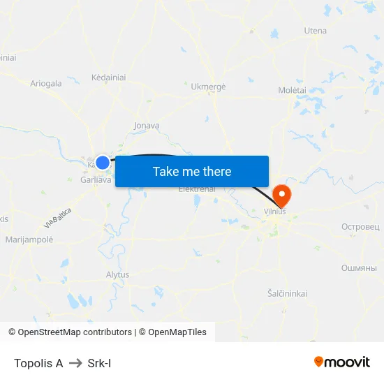Topolis A to Srk-I map