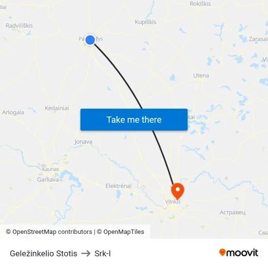 Geležinkelio Stotis to Srk-I map