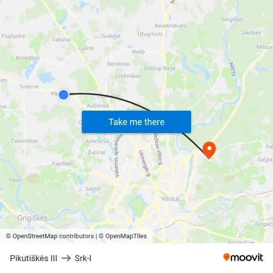 Pikutiškės III to Srk-I map