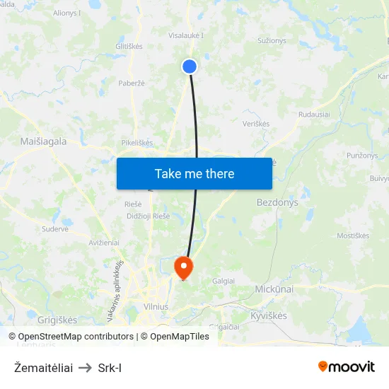 Žemaitėliai to Srk-I map