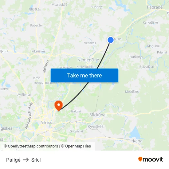 Pailgė to Srk-I map