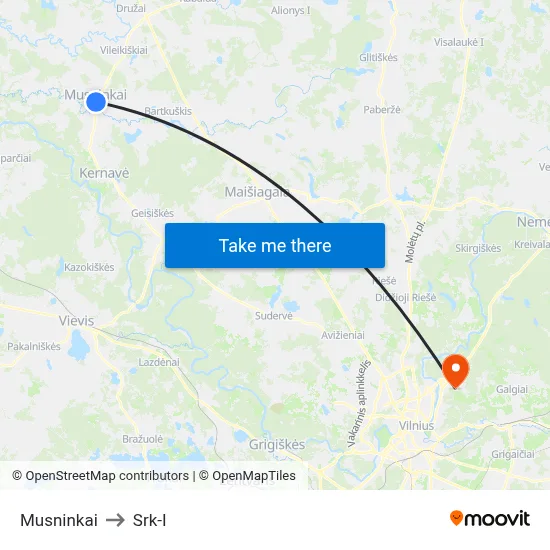 Musninkai to Srk-I map