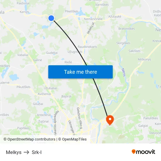 Melkys to Srk-I map