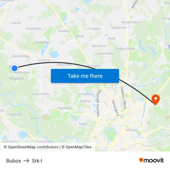 Bubos to Srk-I map