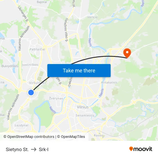 Sietyno St. to Srk-I map