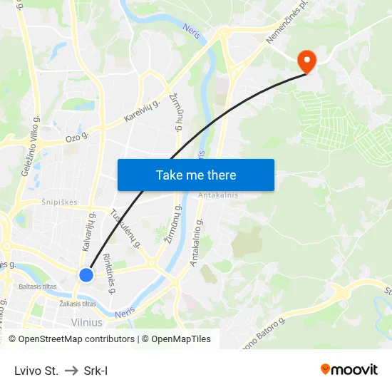 Lvivo St. to Srk-I map