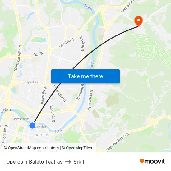 Operos Ir Baleto Teatras to Srk-I map