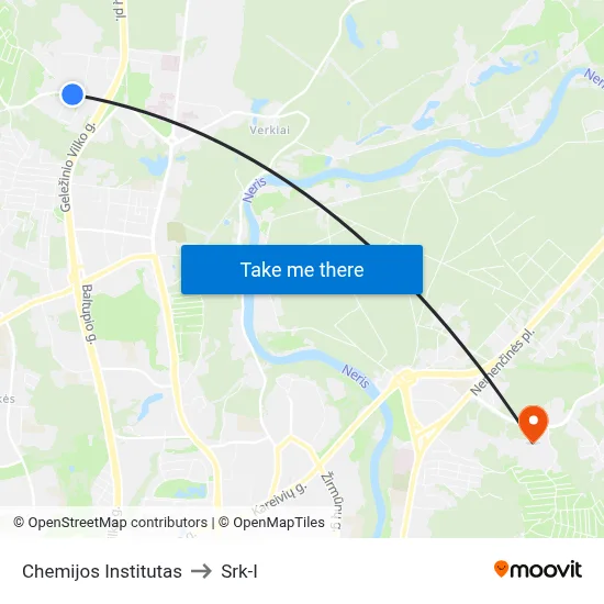 Chemijos Institutas to Srk-I map