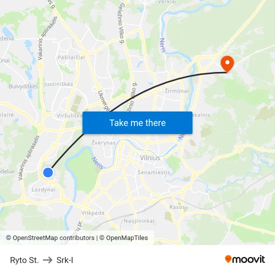 Ryto St. to Srk-I map