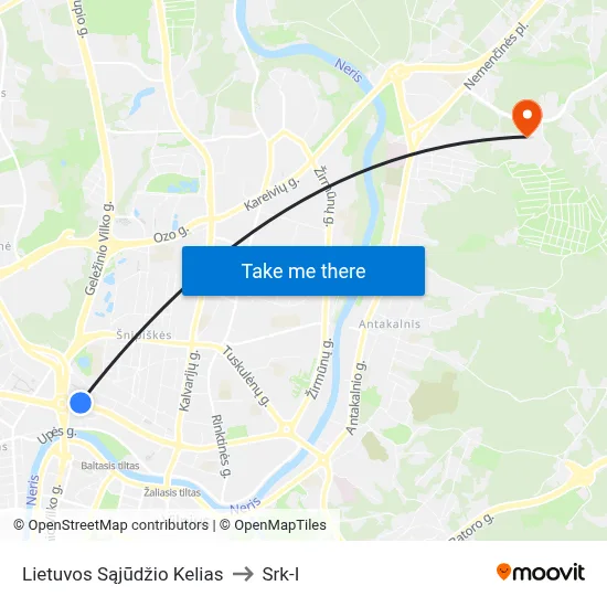 Lietuvos Sąjūdžio Kelias to Srk-I map