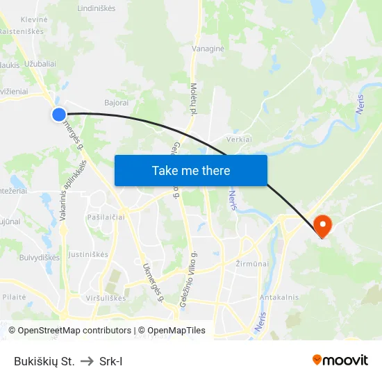 Bukiškių St. to Srk-I map