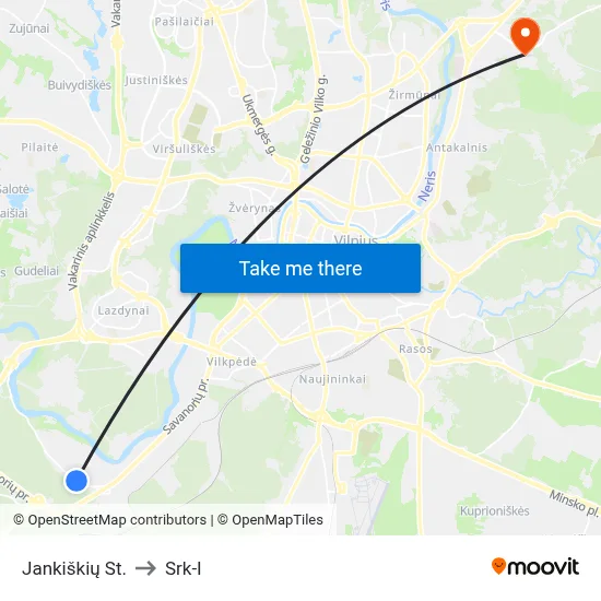 Jankiškių St. to Srk-I map