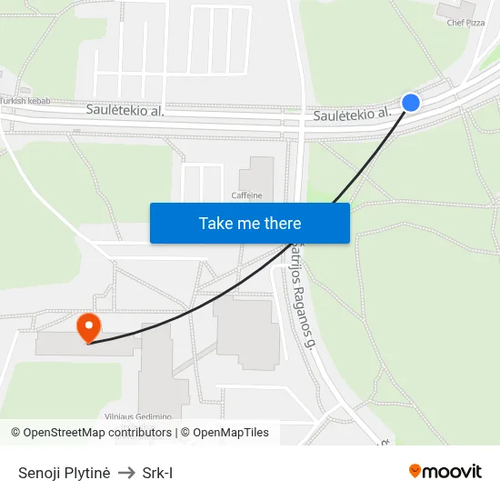 Senoji Plytinė to Srk-I map