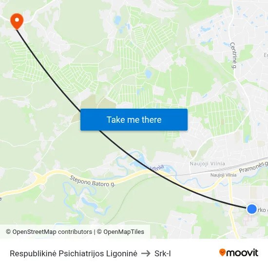 Respublikinė Psichiatrijos Ligoninė to Srk-I map