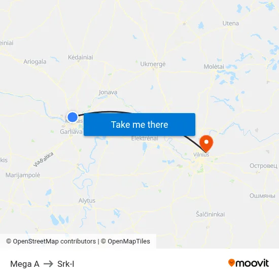 Mega A to Srk-I map