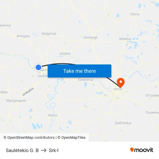 Saulėtekio G. B to Srk-I map