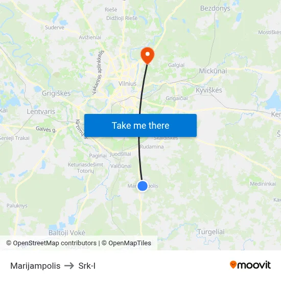 Marijampolis to Srk-I map