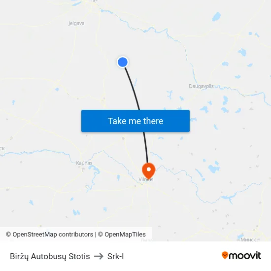 Biržų Autobusų Stotis to Srk-I map