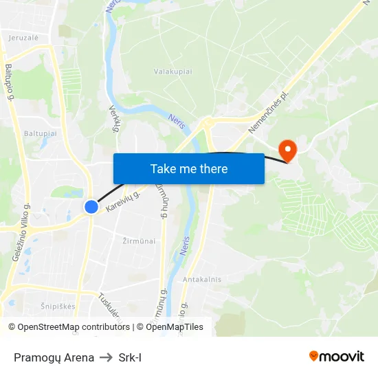 Pramogų Arena to Srk-I map