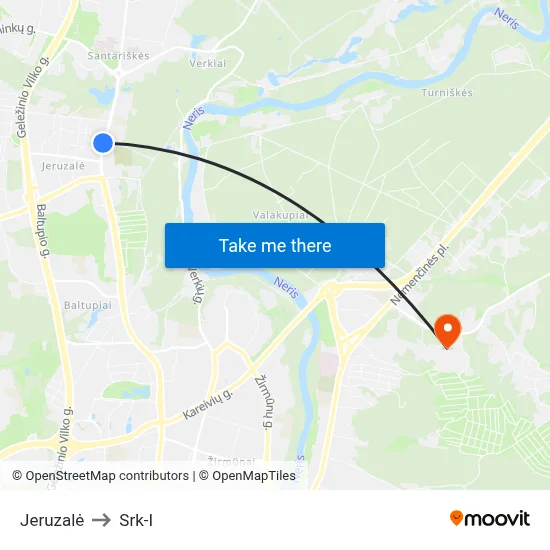 Jeruzalė to Srk-I map