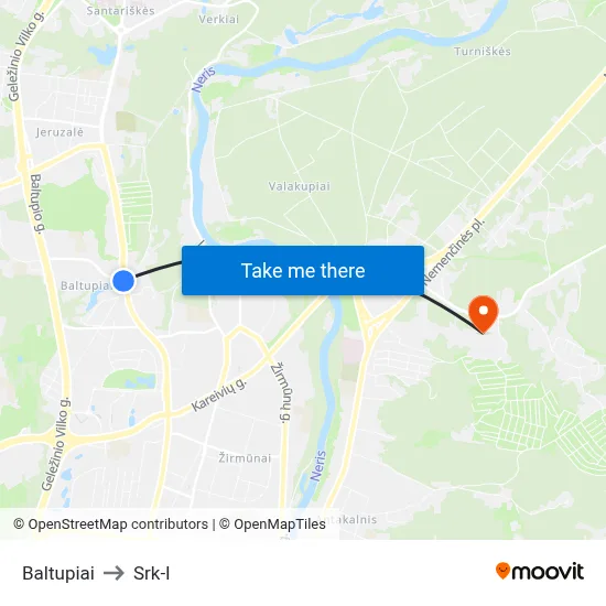 Baltupiai to Srk-I map