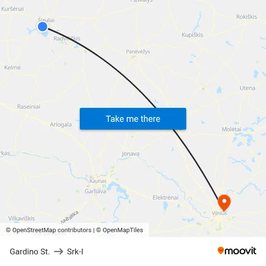 Gardino St. to Srk-I map