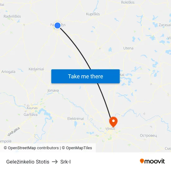 Geležinkelio Stotis to Srk-I map