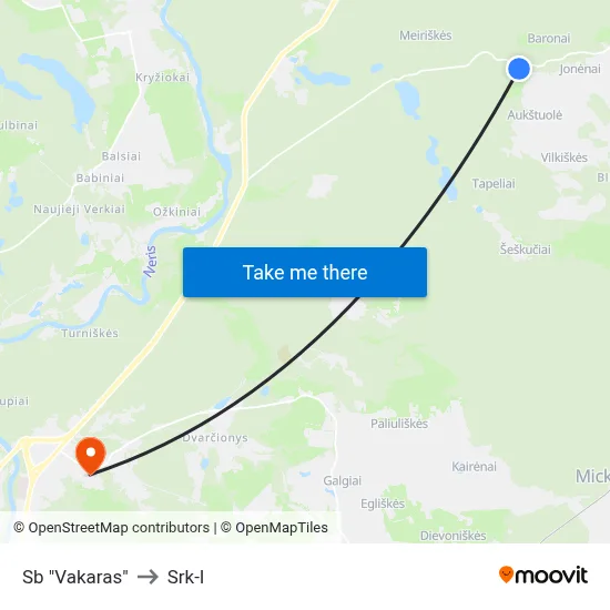 Sb "Vakaras" to Srk-I map