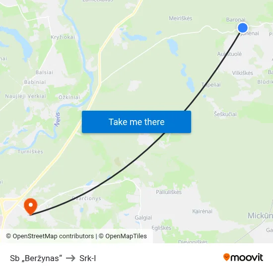 Sb „Beržynas“ to Srk-I map