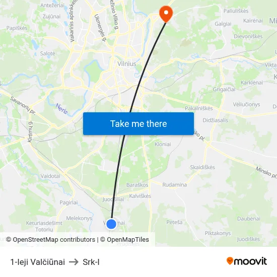 1-Ieji Valčiūnai to Srk-I map